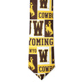 Fan Frenzy Wyoming Multi Logos Officially Licensed 62" Microfiber Men's Tie