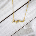 Cal State Long Beach Gold Script Necklace