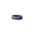 Grey/Purple Stripe Silicone Ring