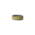 Grey/Yellow Stripe Silicone Ring