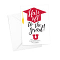 Utah Utes Grad Hats Off Greeting Card by Fan Frenzy Gifts