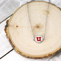 University of Utah Utes 1 Charm Silver by Fan Frenzy Gifts