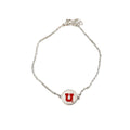Utah Utes 1 Charm Silver Bracelet by Fan Frenzy Gifts