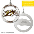 Western Michigan Broncos Ornament with Engraving