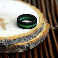 Black/Green Stripe Silicone Ring