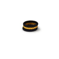 Black/Rope Gold Stackable Silicone Ring