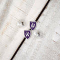 Weber State WSU Wildcats W Logo Post Earrings