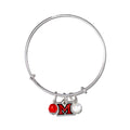 Miami University Ohio RedHawks Logo Charm Bangle Bracelet