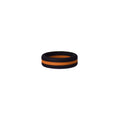 Black/Orange Stripe Silicone Ring
