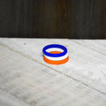 Navy/Orange/White Stackable Silicone Ring