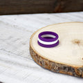 Purple/White Stackable Silicone Ring