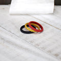 Maroon/Rope Gold/Black Stackable Silicone Ring