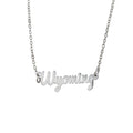 Wyoming Script Necklace