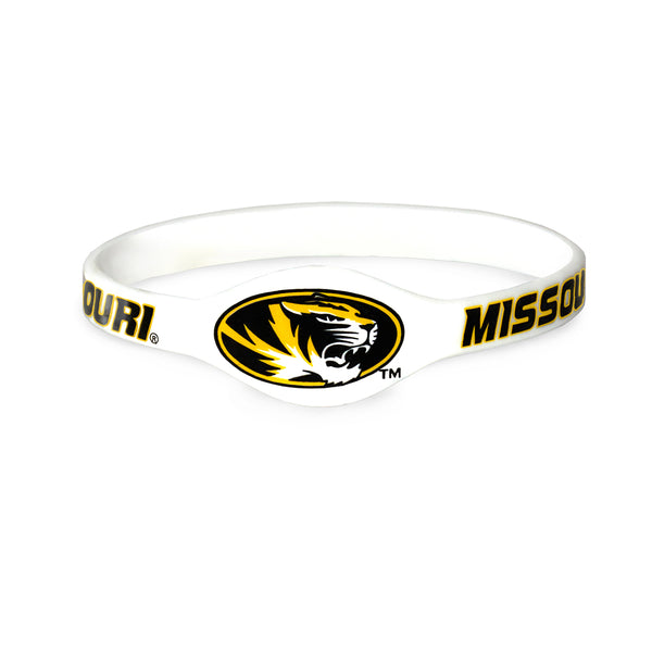 University of Missouri Tigers Mizzou White Silicone Bracelet