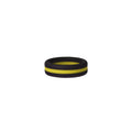 Black/Yelllow Stripe Silicone Ring
