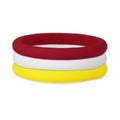 Maroon/Yellow/White Stackable Silicone Ring