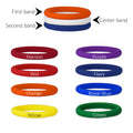 Build Your Own- Size 4 Stackable Silicone Ring Set Plain White Center