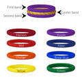 Build Your Own- Size 10 Stackable Silicone Ring Set Rope Gold Center
