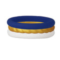 Navy/Rope Gold/White Stackable Silicone Ring